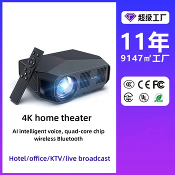 LED hordozható ultra-tiszta 4K haza projektor Heisi chip beltéri irodai konferencia projektor támogatja az Android/Apple