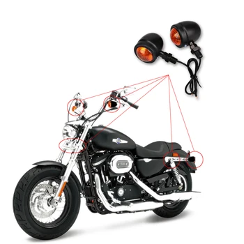 2db Retro Motorkerékpár lámpa Vízálló töltésjelző Fény Biztonsági Figyelmeztető Lámpa Dekoráció Kiegészítők