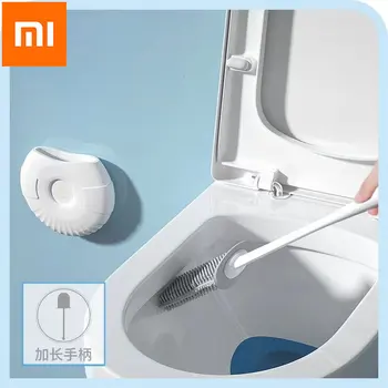Xiaomi Mijia Szilikon Wc Kefe, WC Tartozékok Drainable Wc Kefe Fali Eszközök Tisztítása Fürdőszoba Kiegészítők