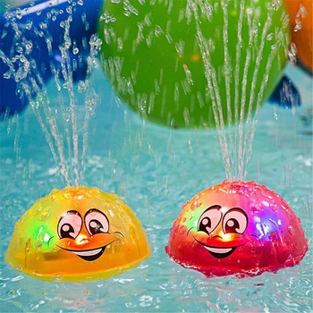 LED Játékok Fürdő Játékok fröccsenő Víz Fény Forgatás Zuhanyzóval Medence Gyerekeknek, Játékok Kisgyermek Úszás Fél Fürdőszoba Ajándék