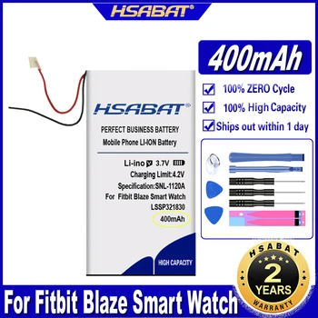 HSABAT LSSP321830 400mAh Akkumulátor Fitbit Blaze Intelligens Karóra Új Li-Polymer Újratölthető Aksija Pack CPP-588 Akkumulátorok