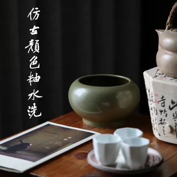 Utánzás Yongzheng Kerámia Tea Tea Eszközök Teaszertartás Kellékek Tea-Medence Salak Kerámia Tea Maradék Hordó Vizet Square-T