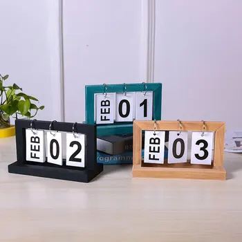 Fa lap-fordult a naptár egyszerű otthoni tanulmányi kollégium asztali naptár örökös naptár fotó kellékek, dekorációk calendrier