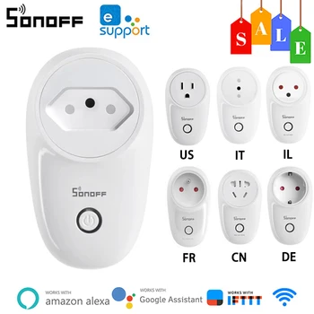 SONOFF S26 R2 WiFi Smart Plug 16A WiFi Plug Igazi Időzítő Smart Socket eWelink Távirányító Kompatibilis Alexa, a Google Haza