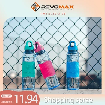 RevoMax 650ml/22oz Átlátszó Műanyag Csésze Víz Kinti Hideg Gyümölcslé, Víz Tritan Sport Kupa Hordozható Tej Kötél Csésze Víz