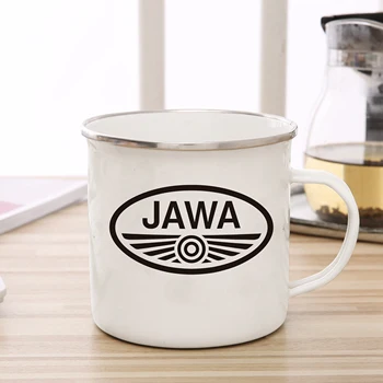 Egy csésze JAWA Motorkerékpár divat márka zománc csésze kávé, tea, tej kupa kemping bögre rajongók megemlékező ajándék bögre