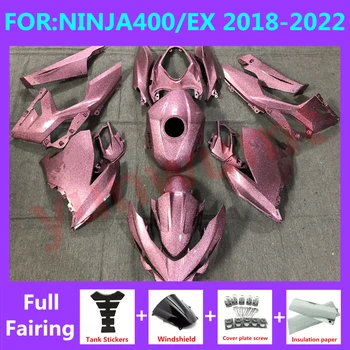 cle Egész Burkolat Készlet alkalmas Ninja400 EX400 EX Ninja 400 2018 2019 2020 2021 2022 2023 spoiler Karosszéria szett, rózsaszín