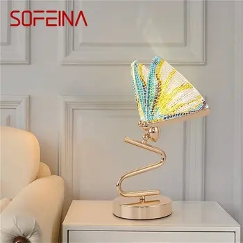 SOFEINA Északi Pillangó asztali Lámpa, Modern Íróasztal Világítás LED Otthoni Kreatív Hálószoba Dekoráció