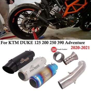 A KTM DUKE 125 200 250 390 Kaland 2020 2021 ADV Motorkerékpár, Kipufogó Menekülés Módosított Közepén Link Szén-Cső Kipufogó DB Gyilkos