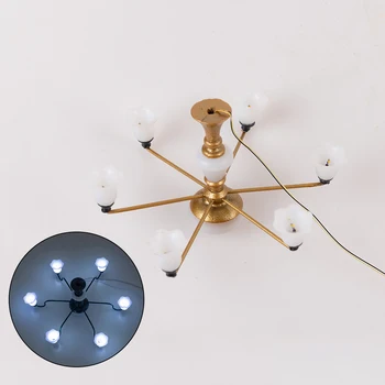 Modern Műanyag Mini Lámpa, Csillár Celing Lámpa Modell, Ház Baba Dekoráció