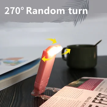 LED USB Újratölthető Könyv Lámpa Fényereje Állítható szemvédő Klip Hordozható Könyvjelző Mini LED olvasólámpa Olvasni Fény