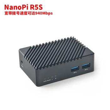 NanoPi R5S kettős 2.5 G+Gigabit mini fejlesztési tanács, CNC minden fém burkolat, RK3568 fejlesztési tanács