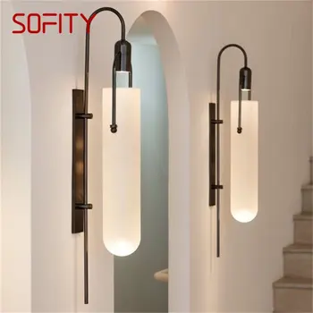 SOFITY Posztmodern Fal Lighti Beltéri LED Lámpatestek Szerelt Kreatív Design Szalon Éjjeli Lámpa
