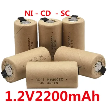 SC 1,2 v 2200mah Nicd Batterien Unter C Ni-Cd Akku SC Batteria für Elektroschrauber Bohrer szerszámok