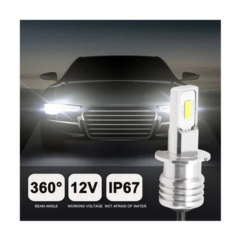 4X H3 Szuper Fényes LED Fényszóró Ködlámpa Távolsági fényszóró Izzó Szett 6000K Fehér 100W