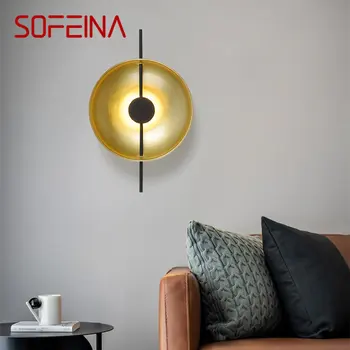 SOFEINA Északi Belső Arany Fali Lámpa LED 3 Színben Modern, Egyszerű, Kreatív Gyertyatartó Fény Haza Nappali, Hálószoba Decor